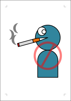 社内禁煙の張り紙画像２
