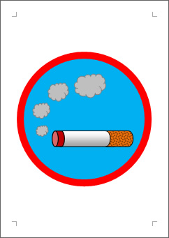 喫煙所の張り紙画像２