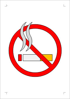 喫煙禁止の張り紙画像２