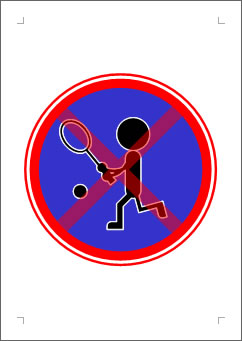 テニス厳禁の張り紙画像２