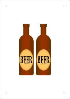 瓶ビールの張り紙画像２