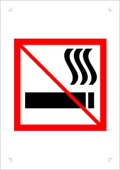 NO SMOKING 禁煙の張り紙画像２