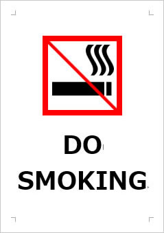 NO SMOKING 禁煙の張り紙画像４
