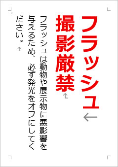 フラッシュ撮影厳禁の張り紙画像2
